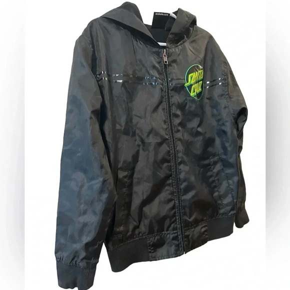 Santa Cruz Classic Dot Hooded Youth Windbreaker Jacket - Picture 3 of 5